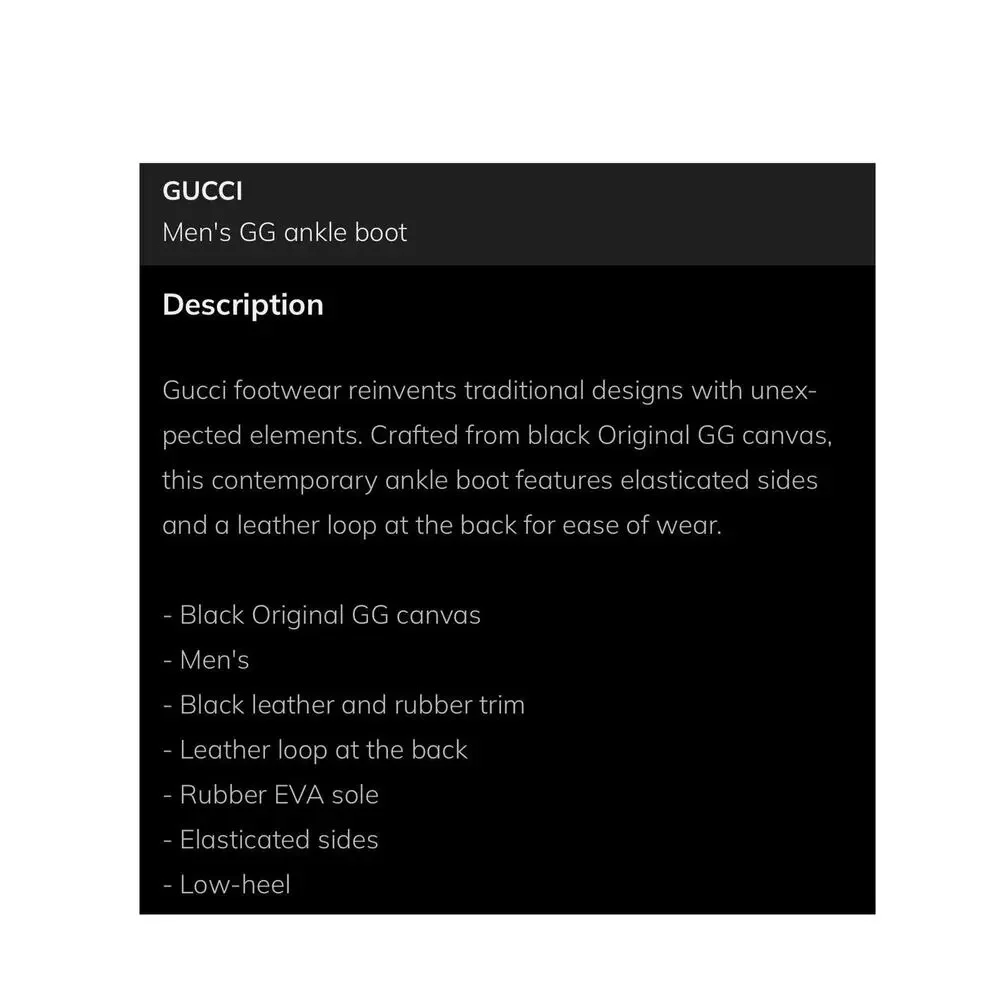 NIB Gucci GG 10.5 US 11 Jacquard Canvas Chelsea Ankle Boot Green Black $1,150